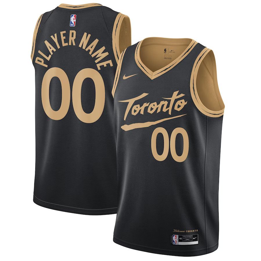 Men Toronto Raptors Nike Black City Edition Swingman Custom NBA Jersey